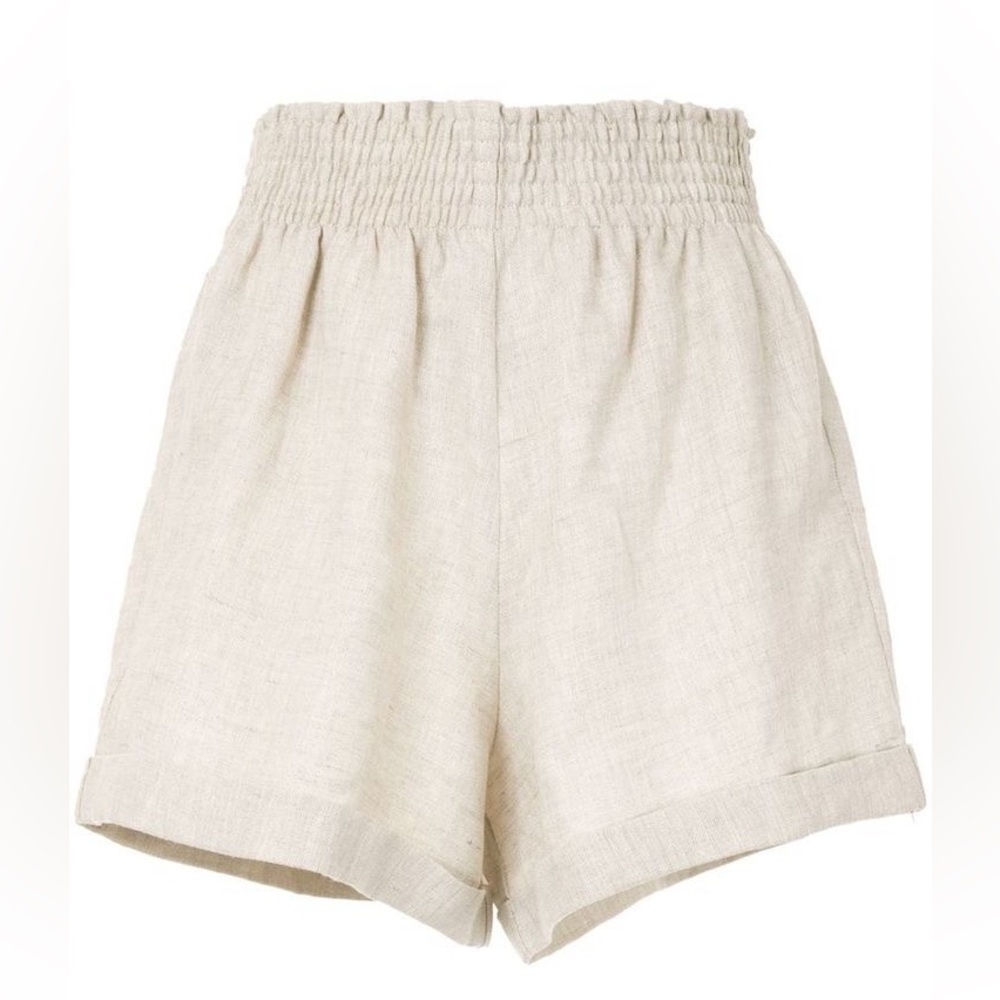 Reformation Nashville linen Shorts, natural